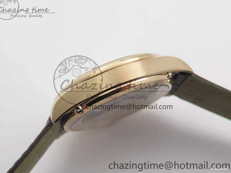 0509 Sophisticated Seamaster Edizione Venezia RG Best Edition Black Dial On Leather Strap A 8125